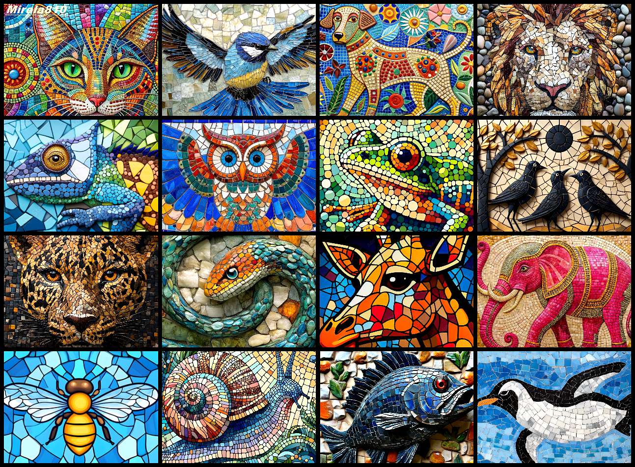 Zvířátka, mozaika puzzle online z fotografie