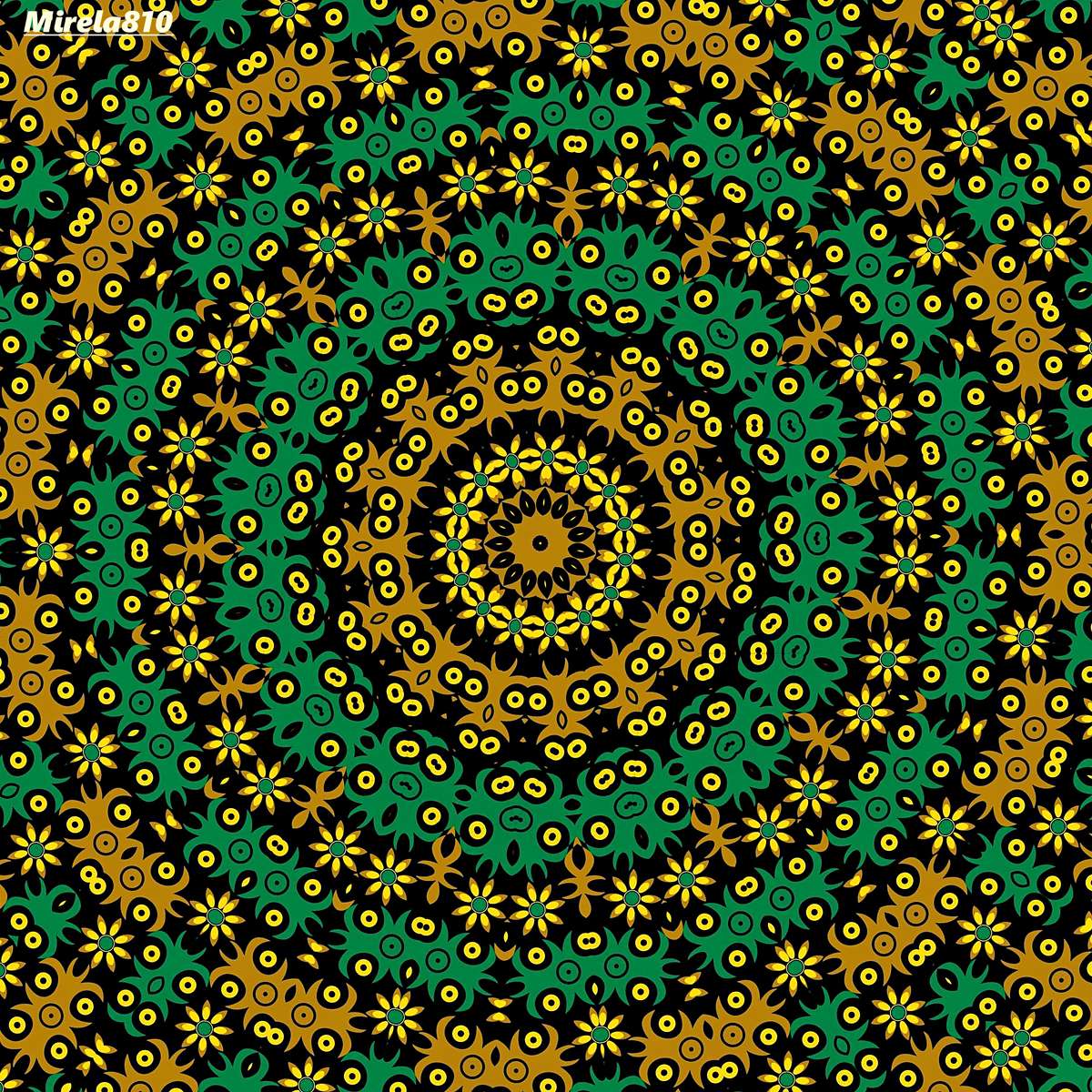 Mandala, verde puzzle online