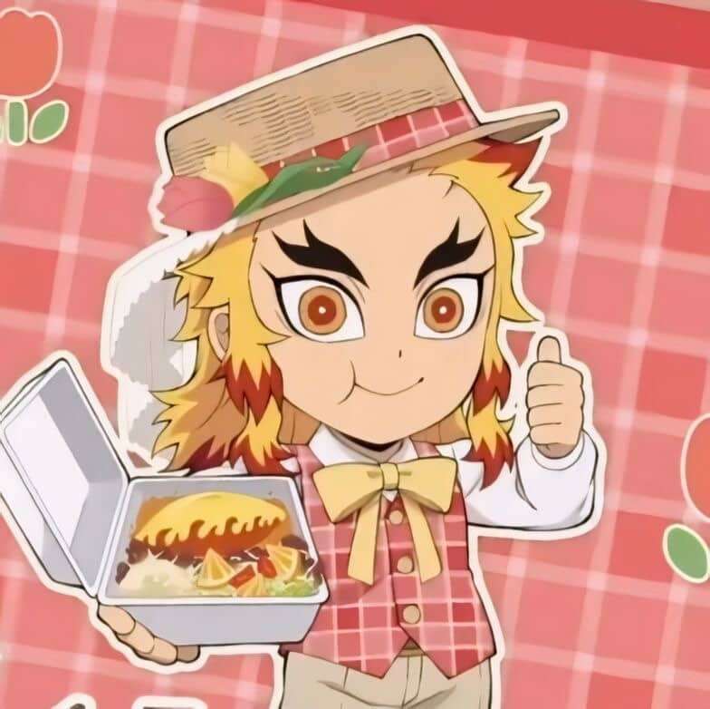 cute rengoku w food puzzle online from photo