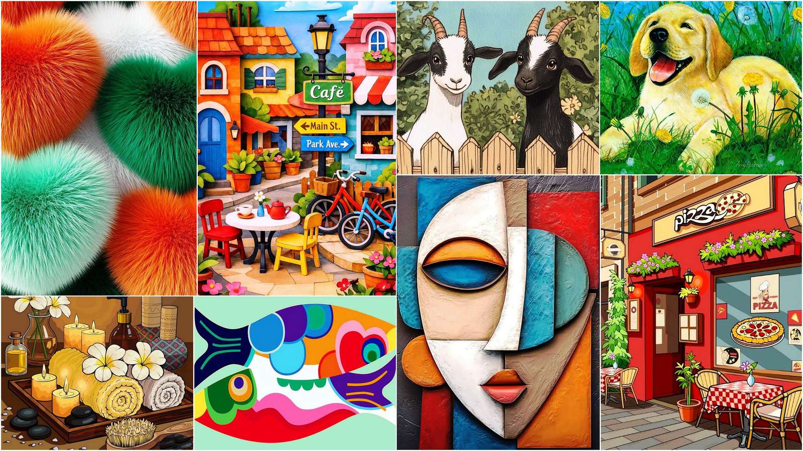 Două capre puzzle online din fotografie