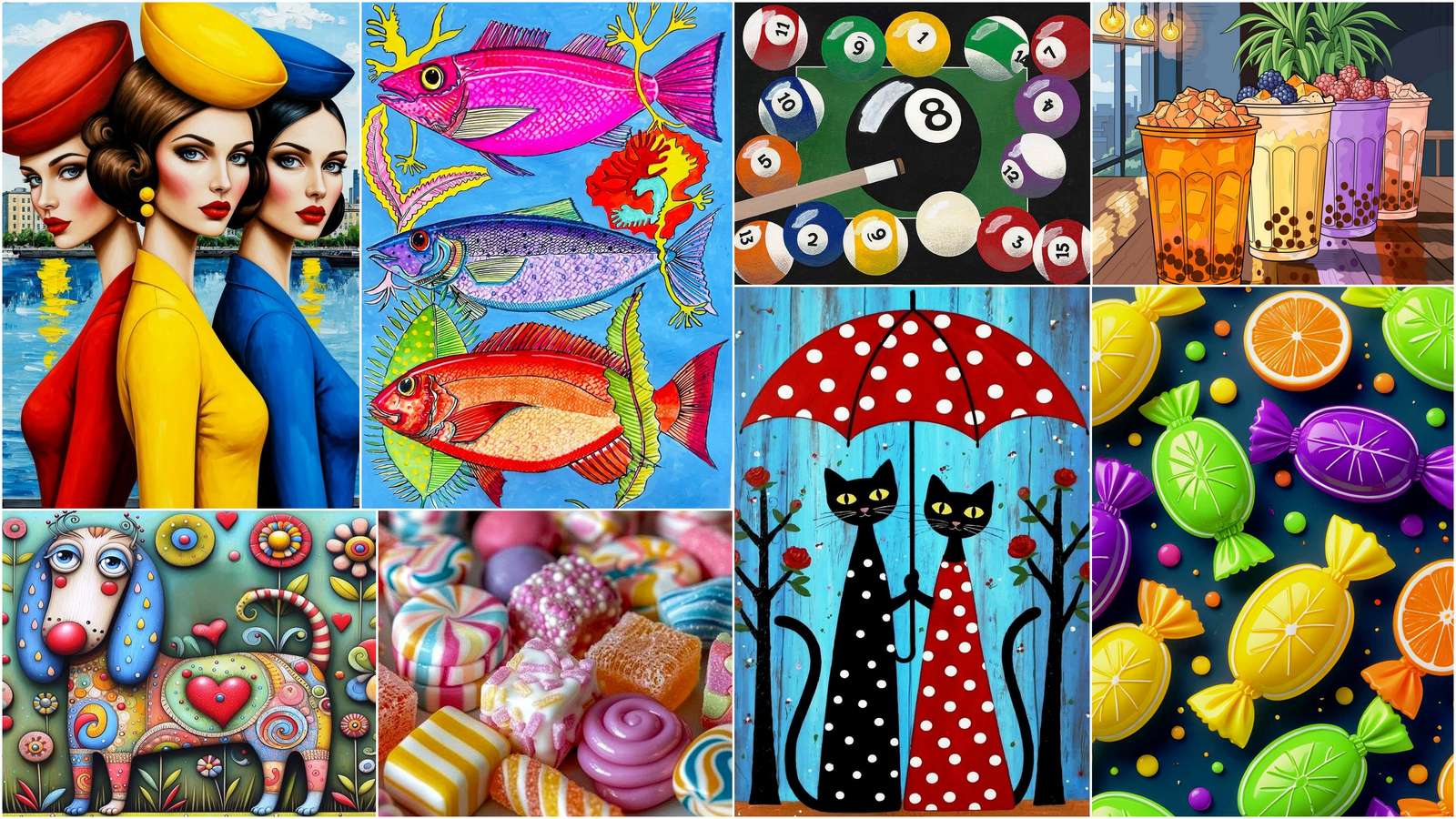 Ombrello a pois puzzle online da foto