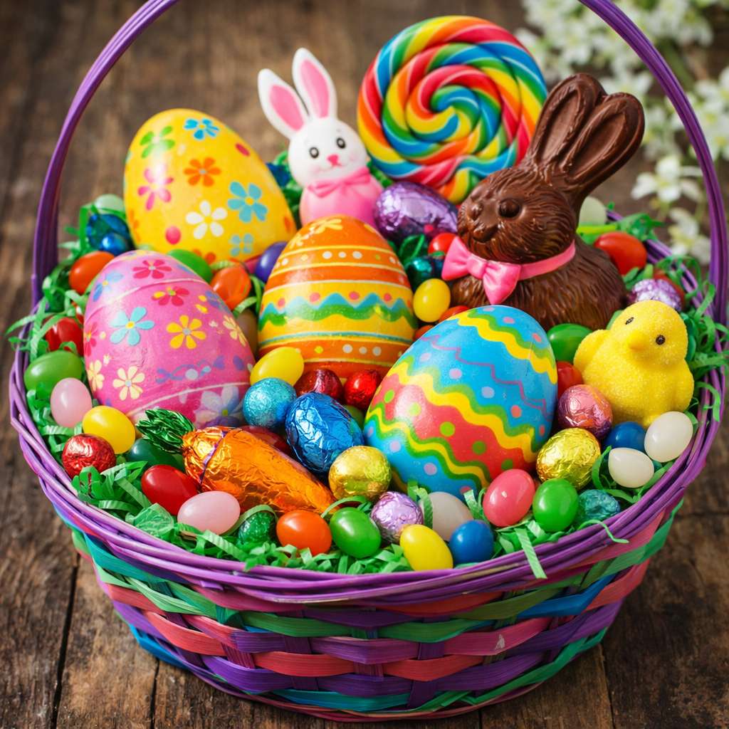 Festlicher Osterkorb Online-Puzzle