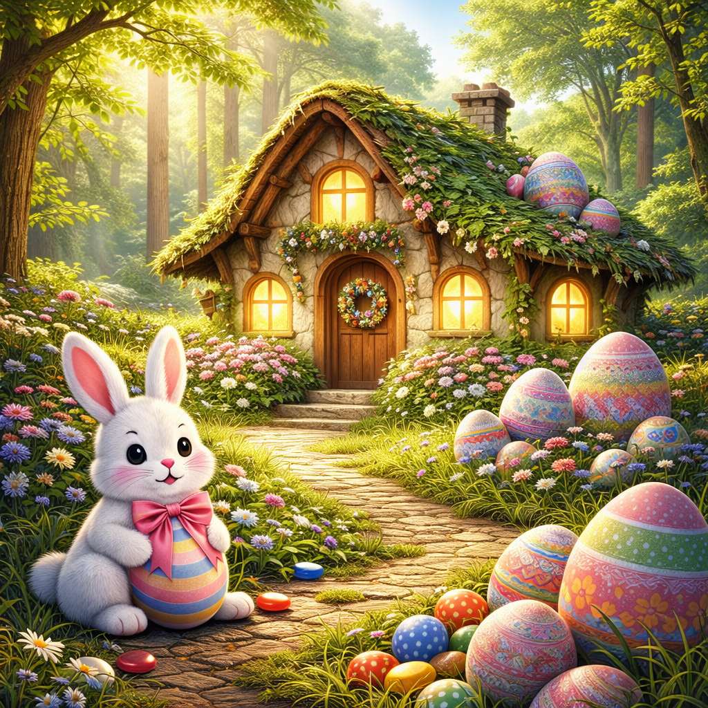Ostermorgenhütte Online-Puzzle vom Foto