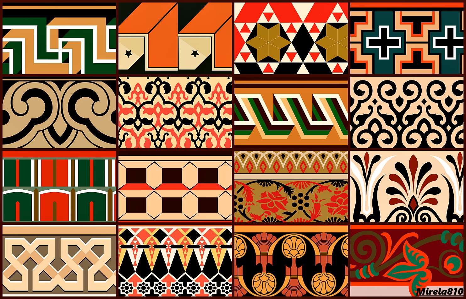 Collage mönster Pussel online