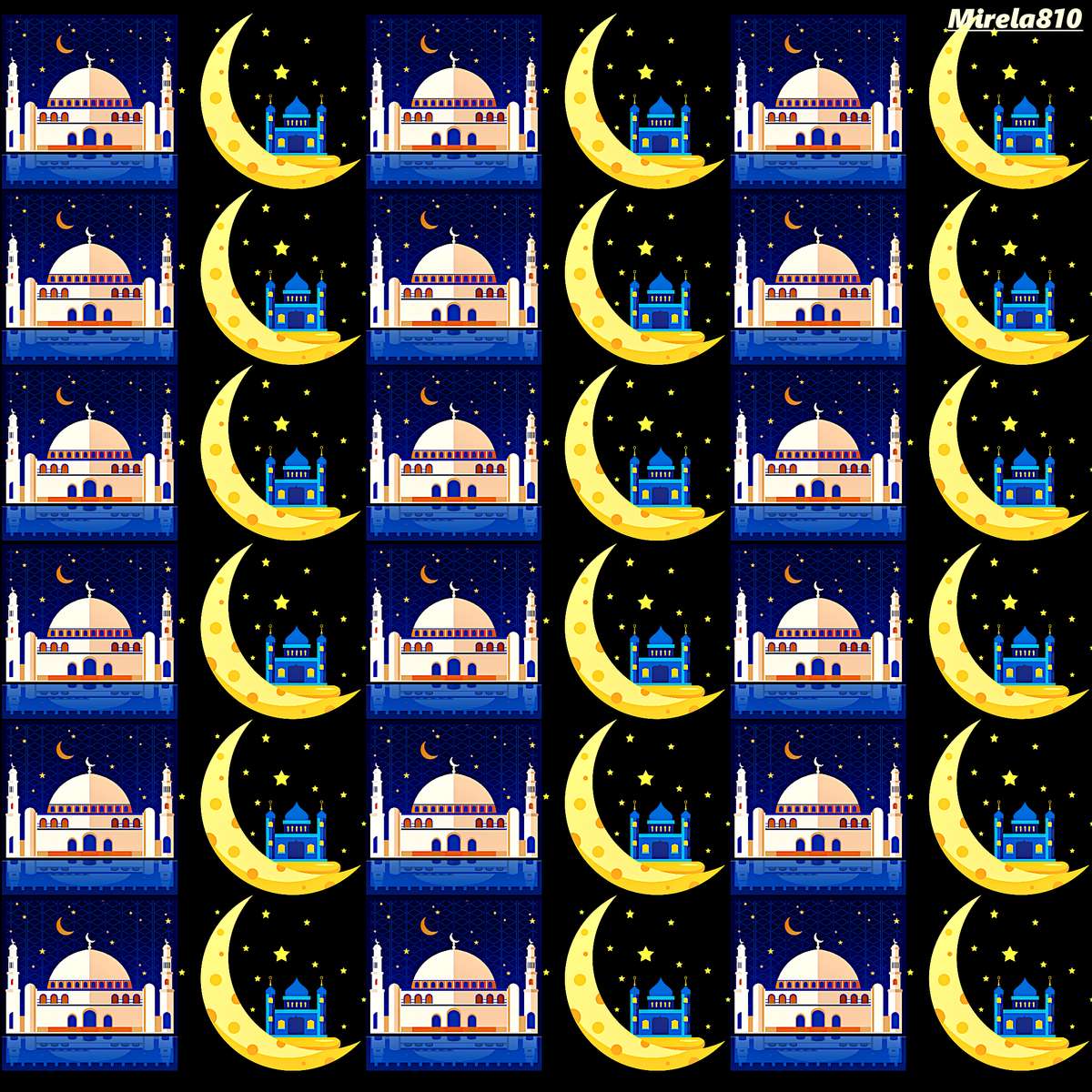 Koláž, noc online puzzle