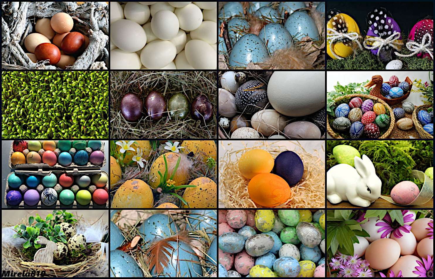 Vaječná koláž puzzle online z fotografie