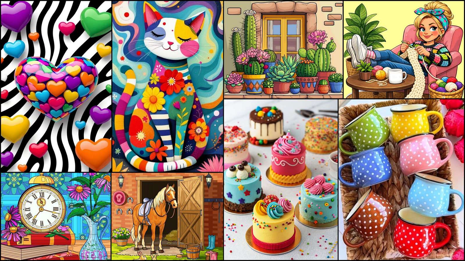 Serduszka puzzle online ze zdjęcia