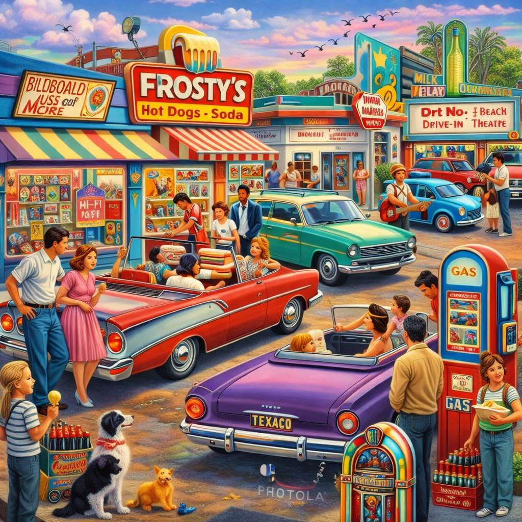Los recuerdos de la calle principal de Frosty rompecabezas en línea
