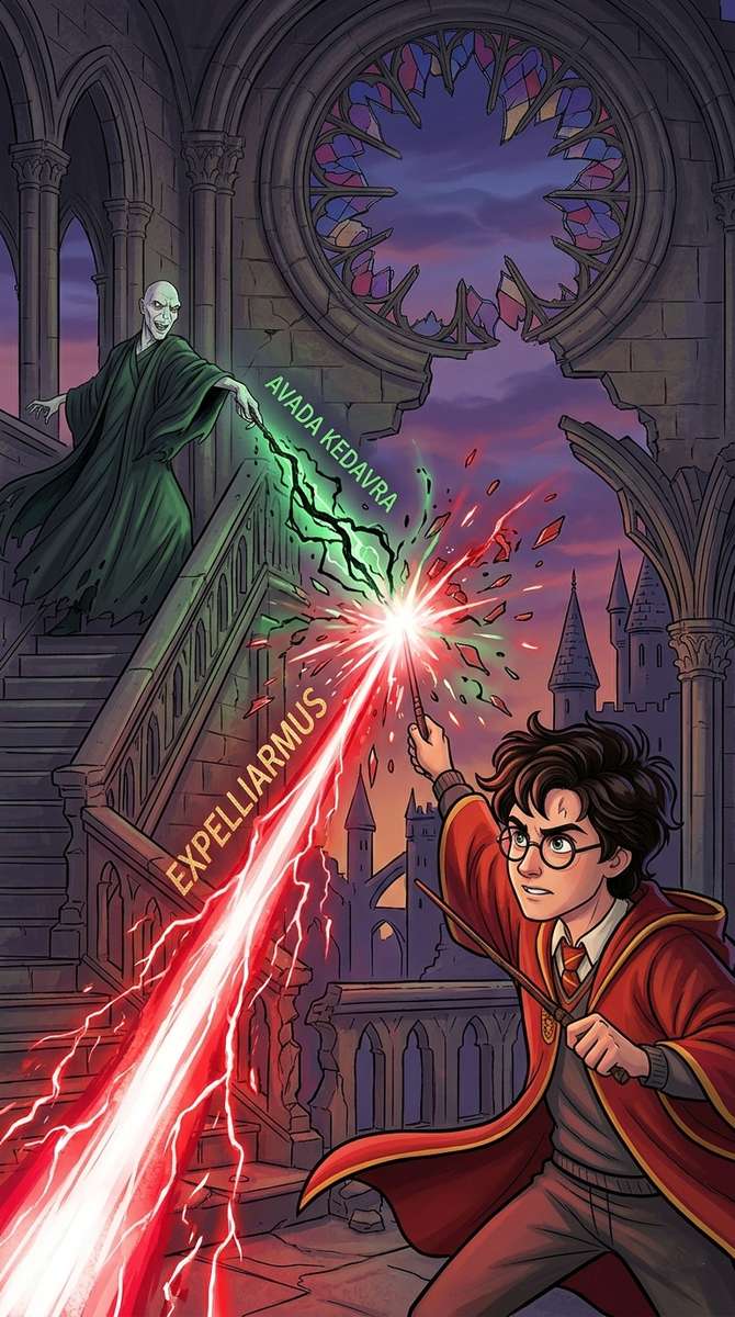 Harry Potter et Voldemort pour Disney puzzle en ligne à partir d'une photo