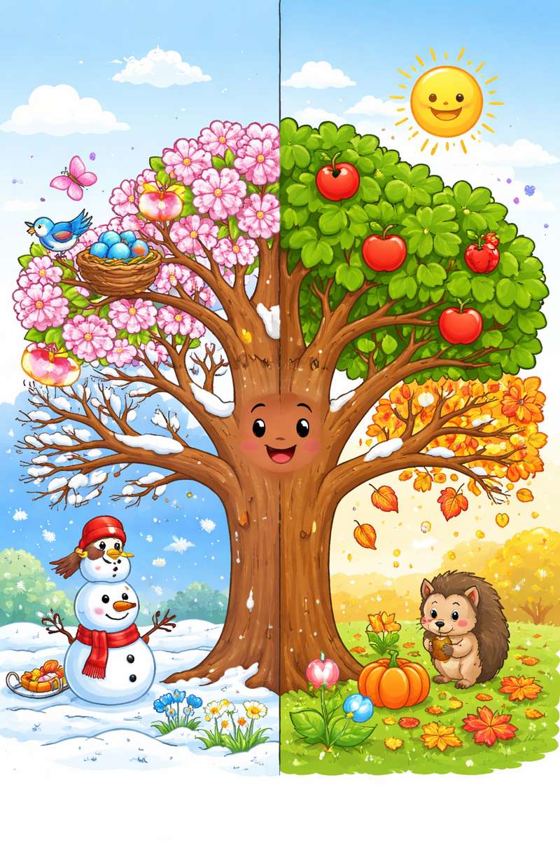Jardin d'enfants saisonnier puzzle en ligne à partir d'une photo