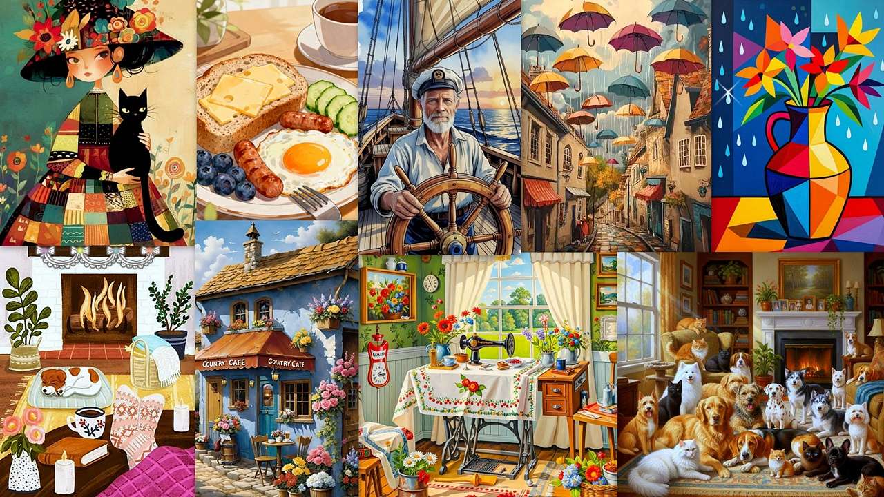 Collage de imágenes puzzle online a partir de foto