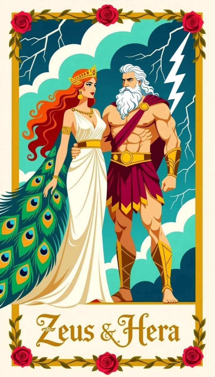 Zeus and Hera puzzle online from photo