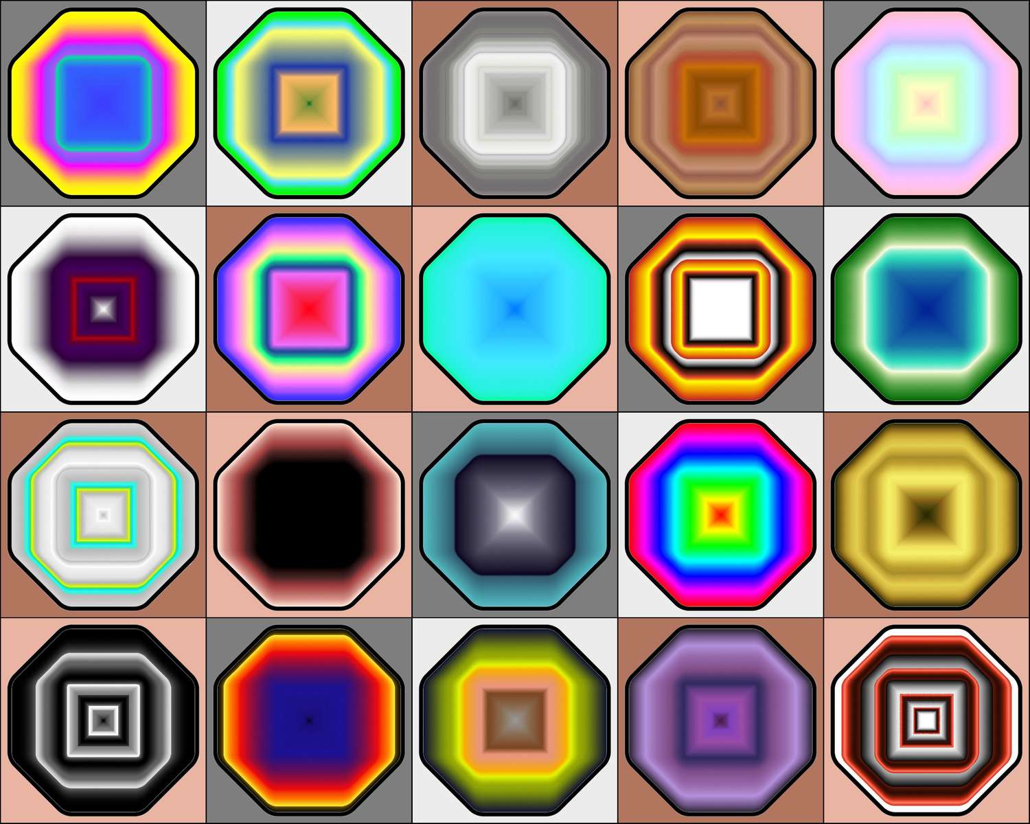Octogones puzzle en ligne