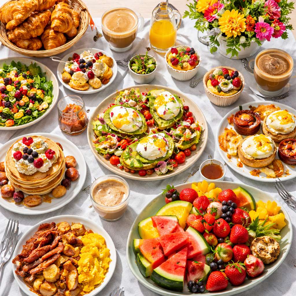 Zonovergoten brunchfeest online puzzel