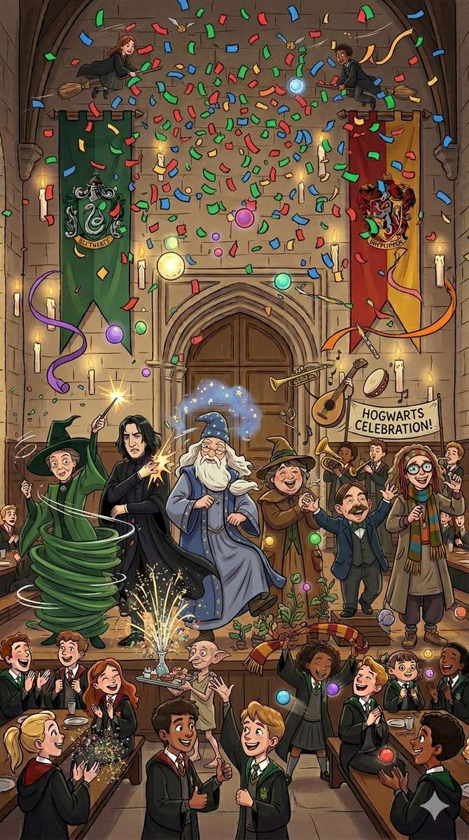 Festa reklamująca Hogwart puzzle online