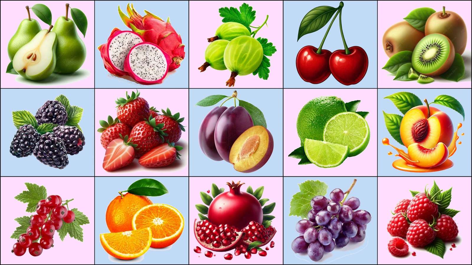 Znów owoce puzzle online