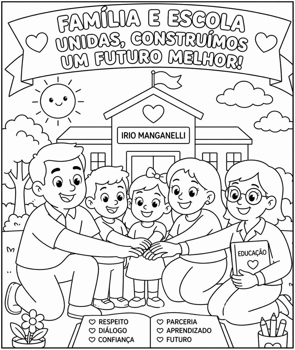 Familie in der Schule Online-Puzzle