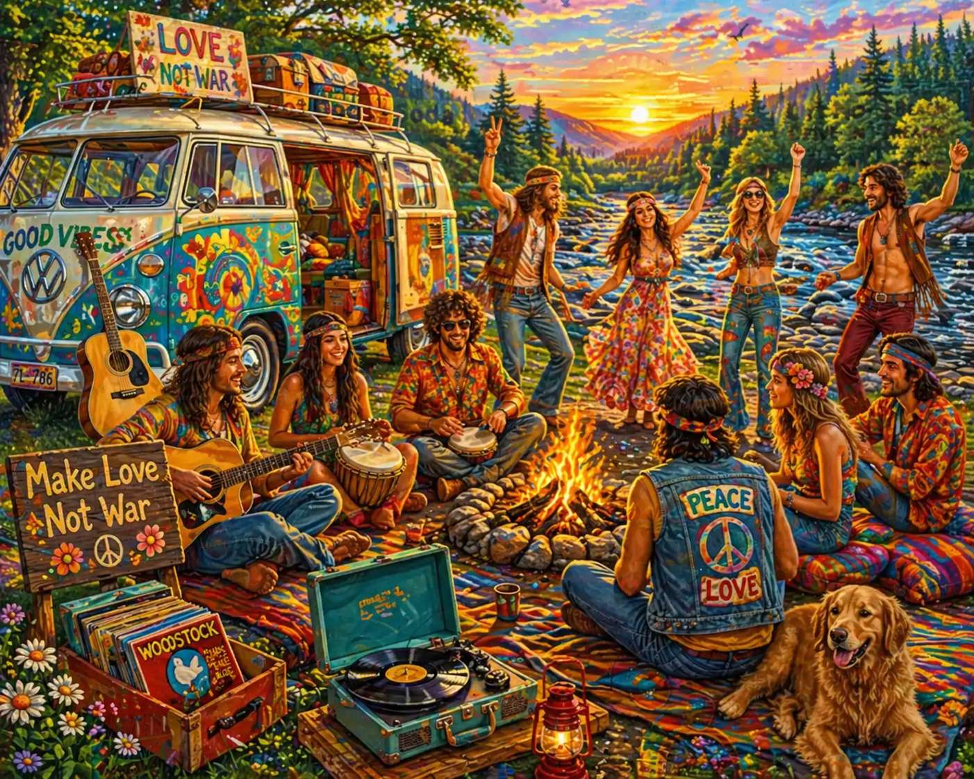 Renaissance des vibrations de la rivière puzzle en ligne à partir d'une photo
