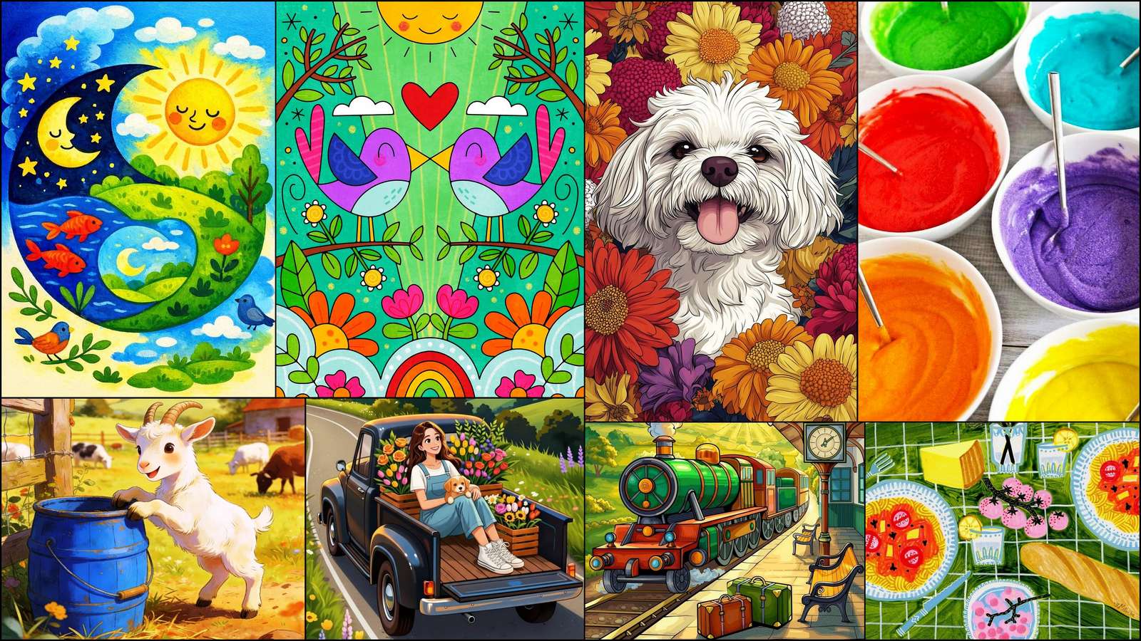 Witte geit puzzel online van foto