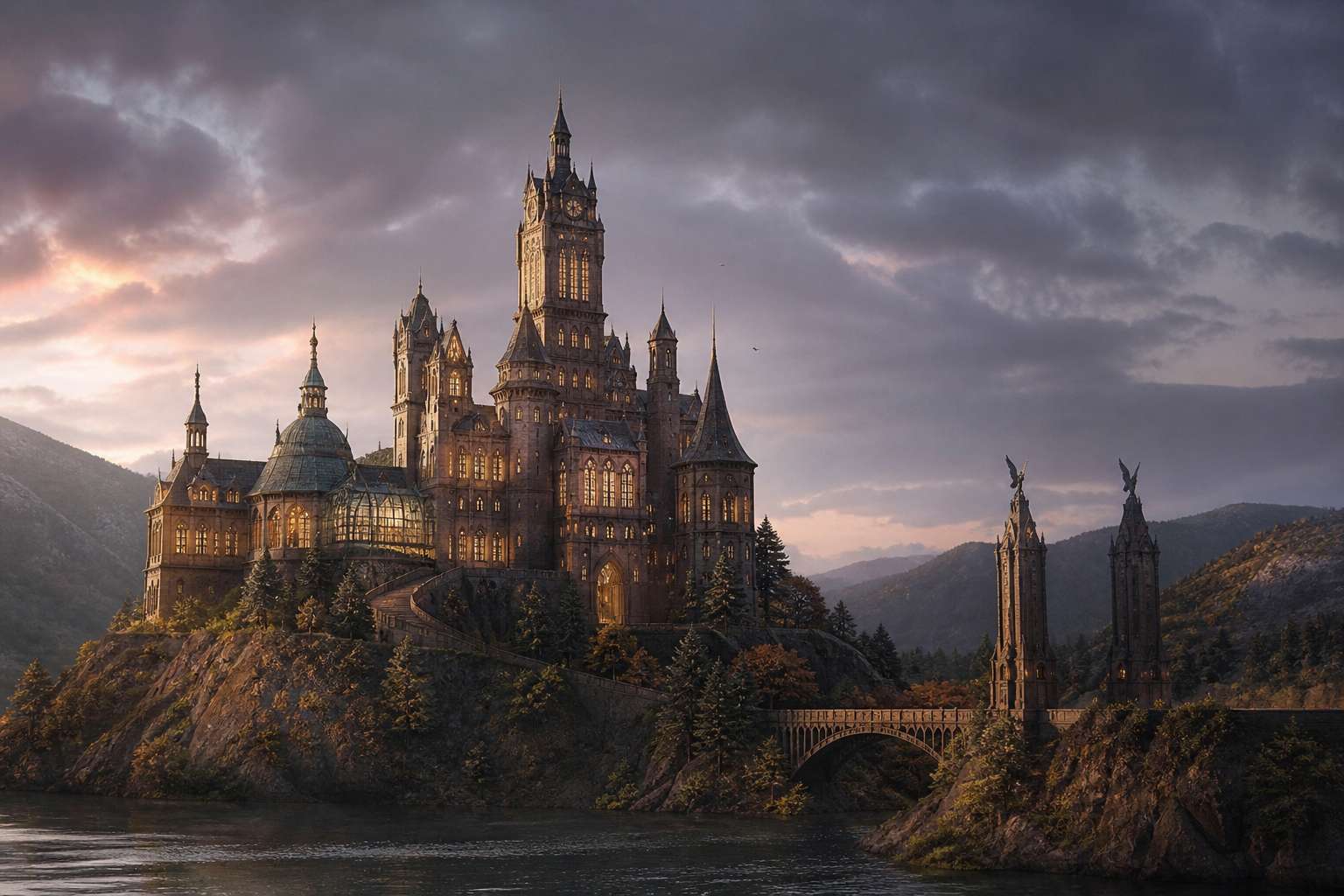 Ilvermorny slott Pussel online
