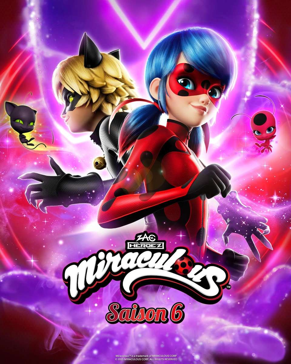 Miraculous Ladybug e Chat Noir stagione 6 puzzle online da foto