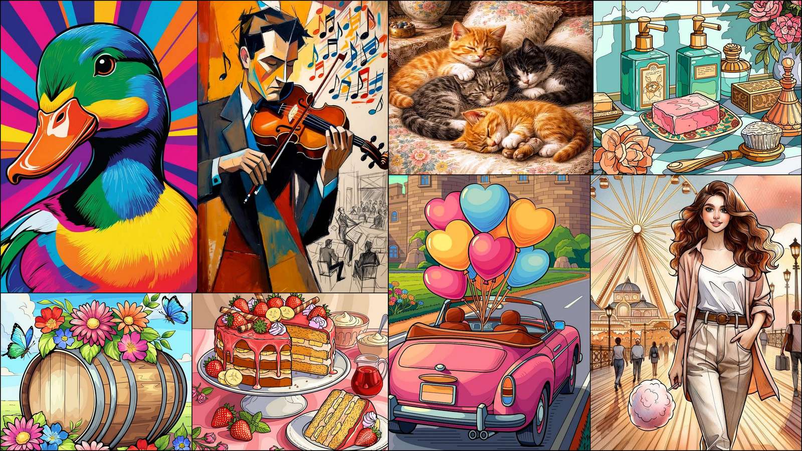 Anatra colorata puzzle online da foto