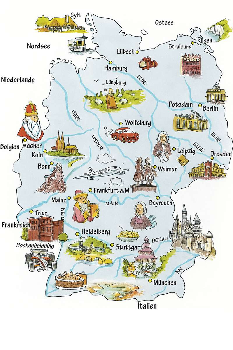 Deutschlandkarte Online-Puzzle vom Foto