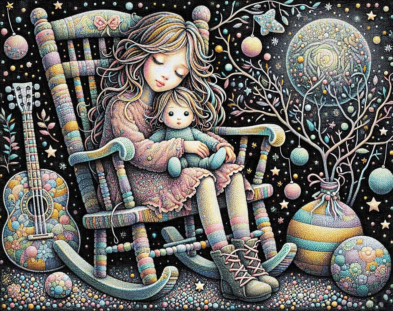 Die kleine Puppenmama Online-Puzzle vom Foto