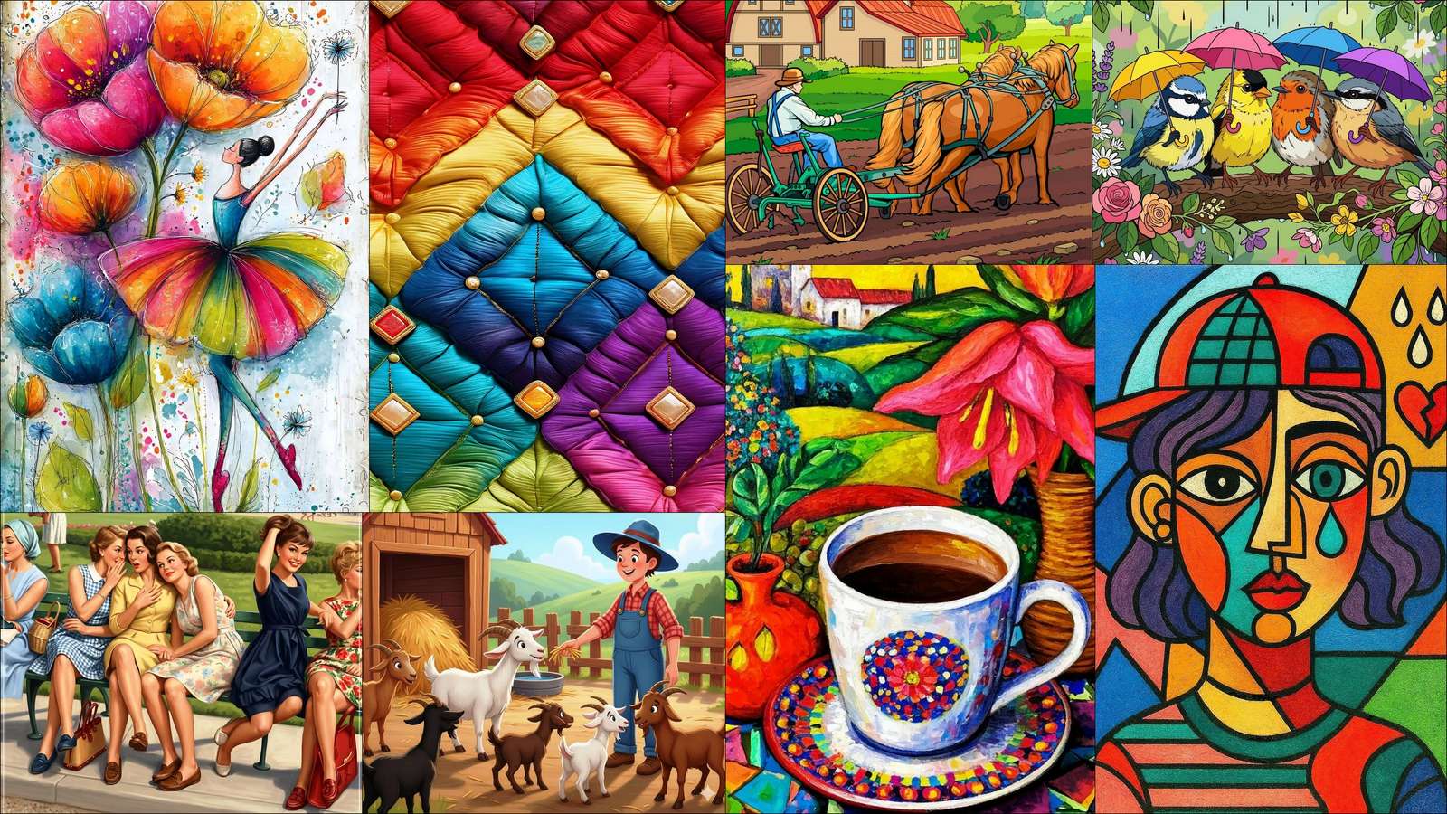 Geiten in de tuin puzzel online van foto