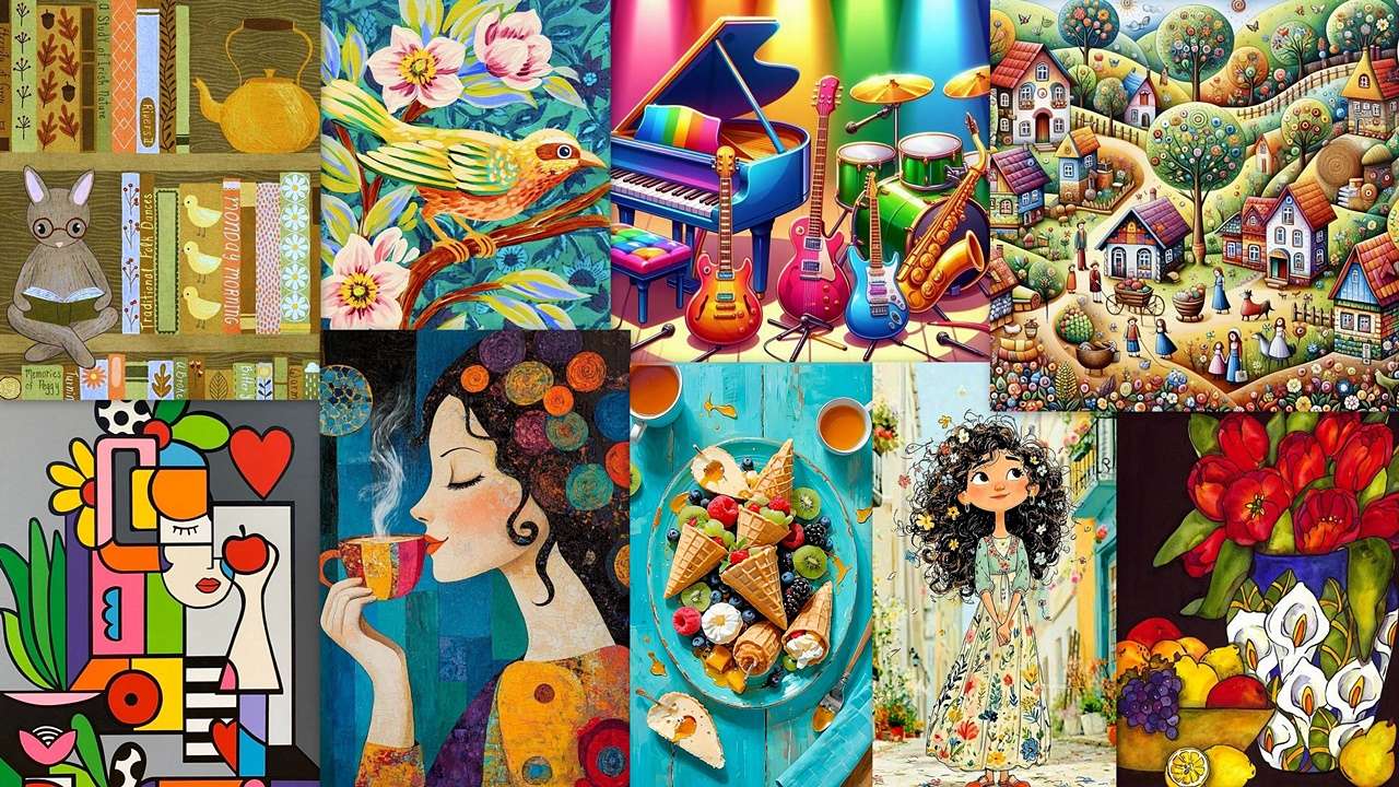 Colaj de imagini puzzle online
